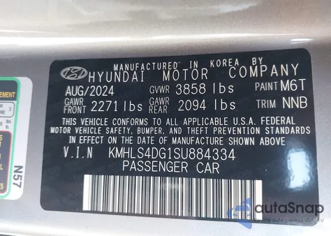 2025 Hyundai Elantra Sel Convenience из США, поврежденный, VIN KMHLS4DG1SU884334